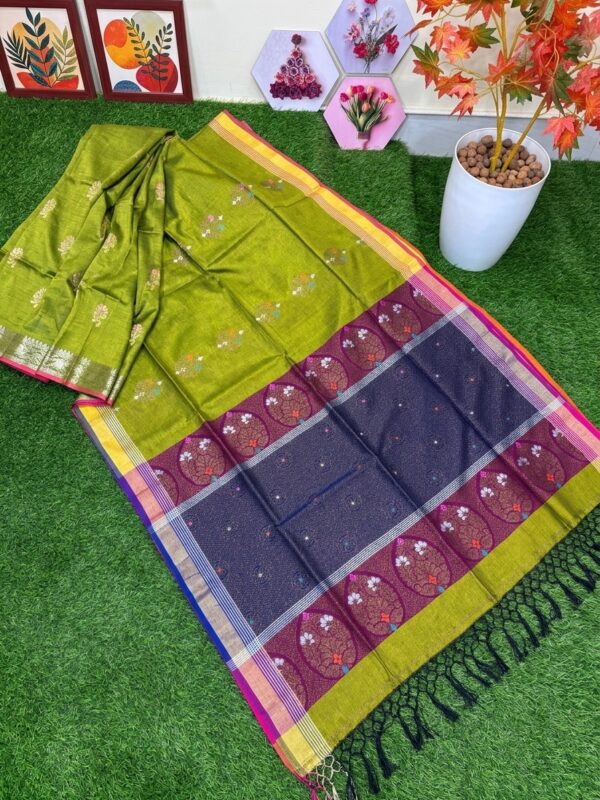 Golden Yellow Bengal Handloom Katan Silk Kanjivaram Saree