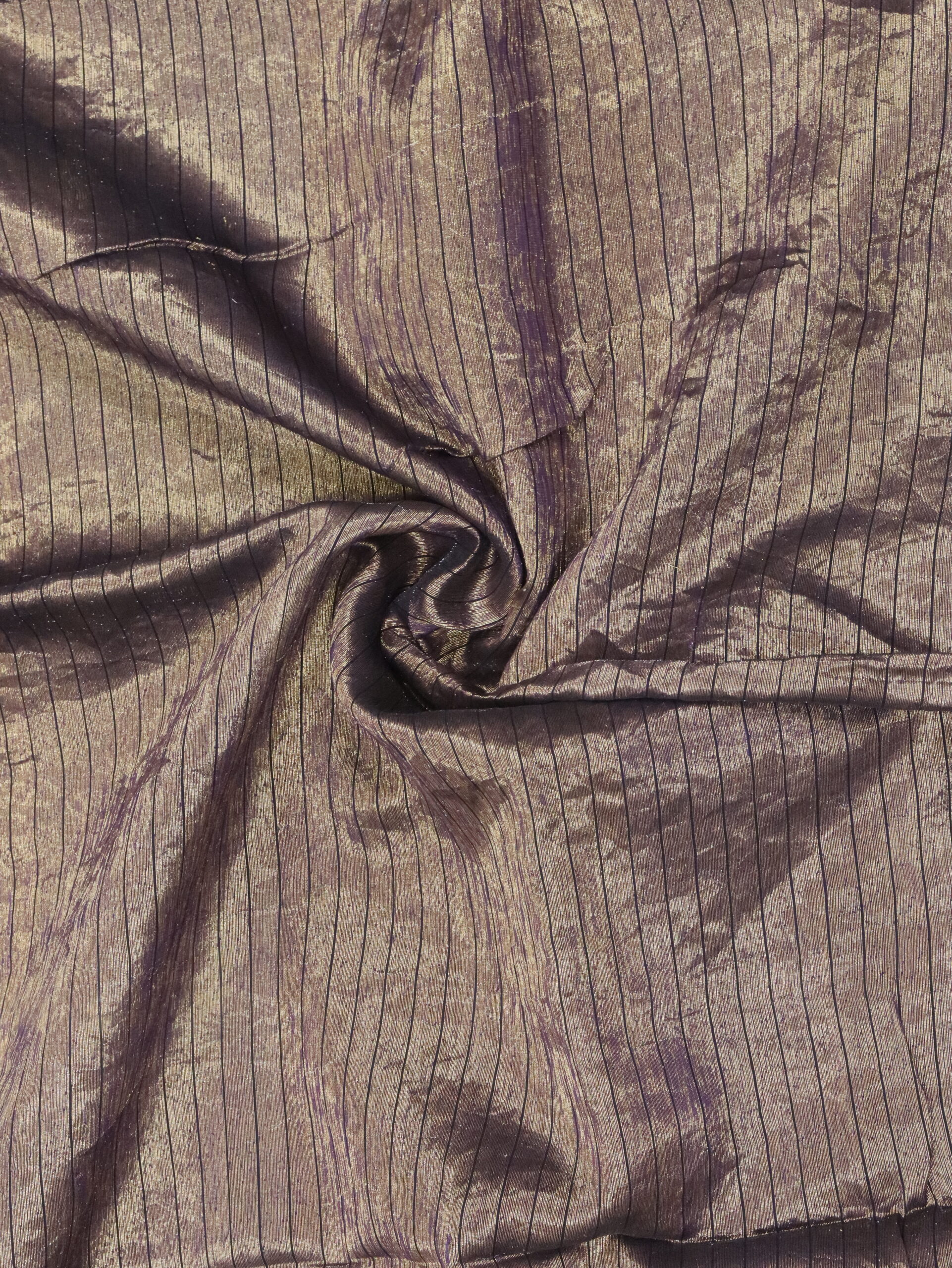Purple Black Cotton Silk Zari Jamdani Saree - Image 5