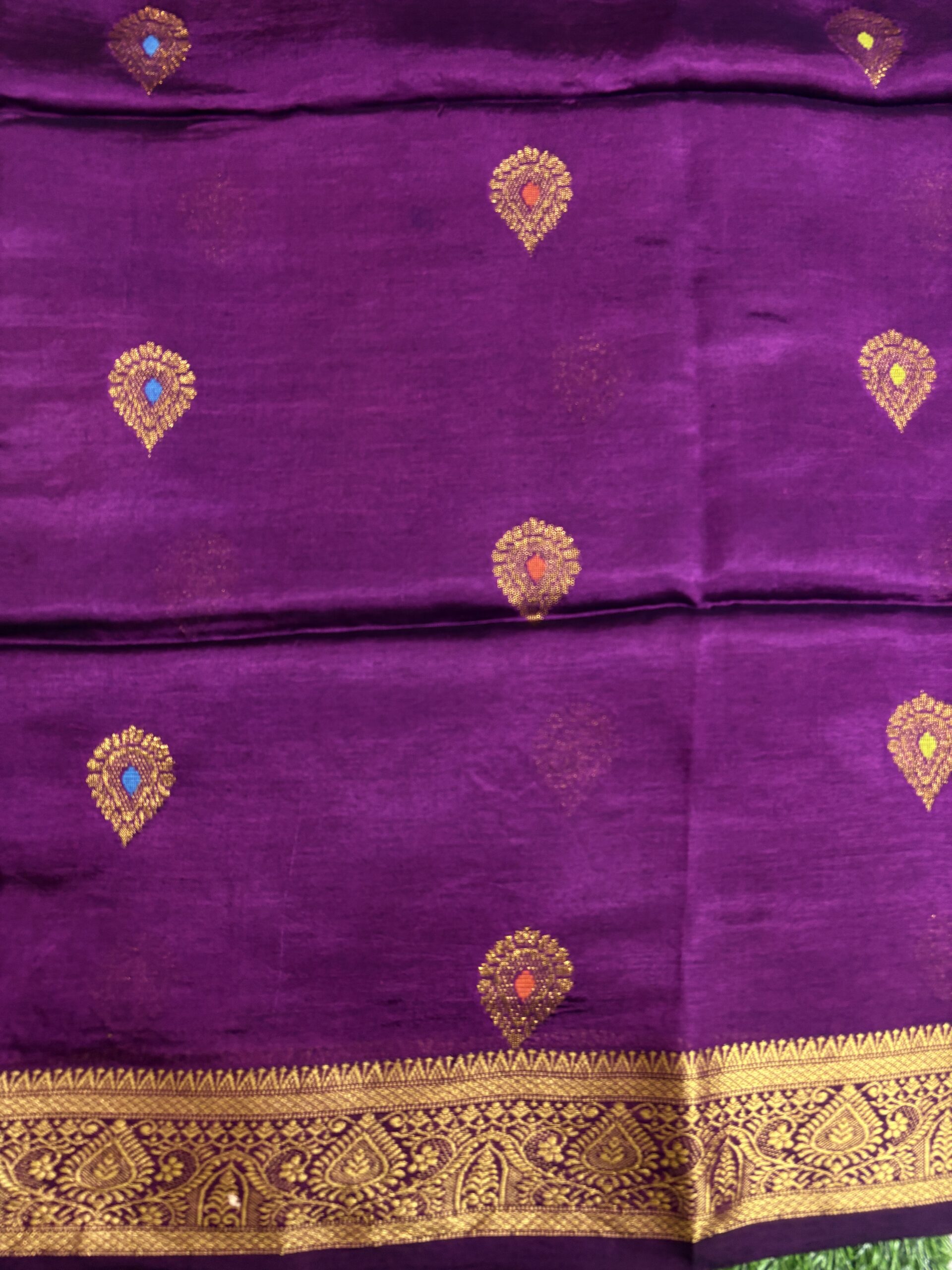Wine Bengal Handloom Katan Silk Kanjivaram Saree - Image 8