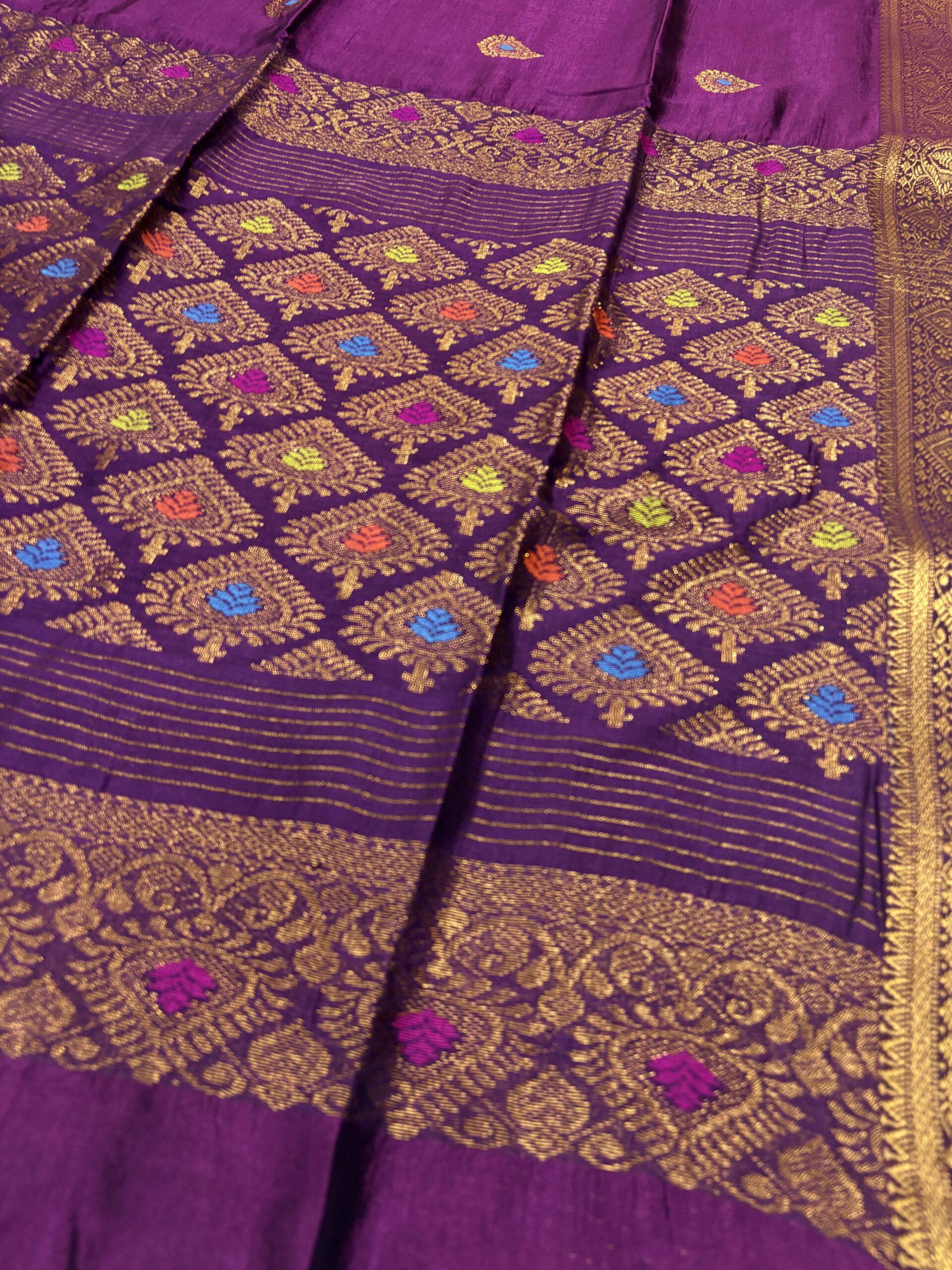 Wine Bengal Handloom Katan Silk Kanjivaram Saree - Image 5