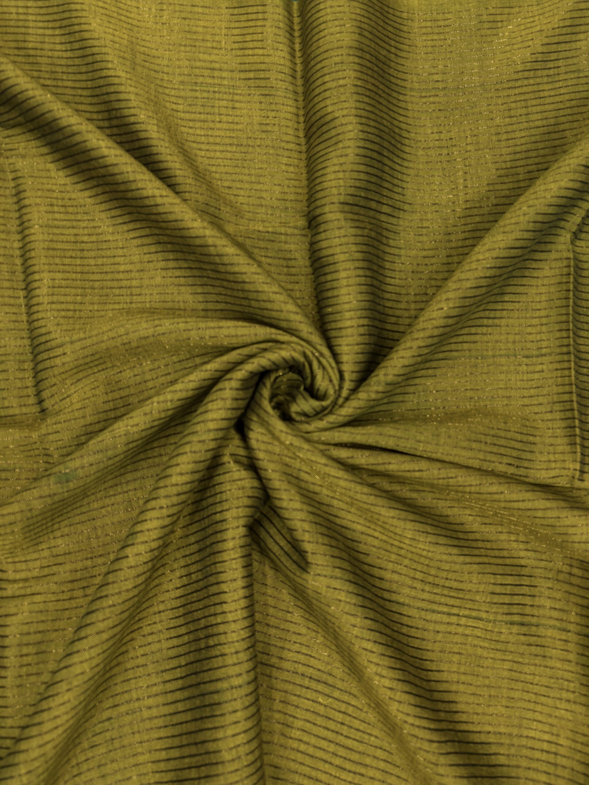 Rama Green Paisly Buta Organic Linen Jamdani Saree - Image 8