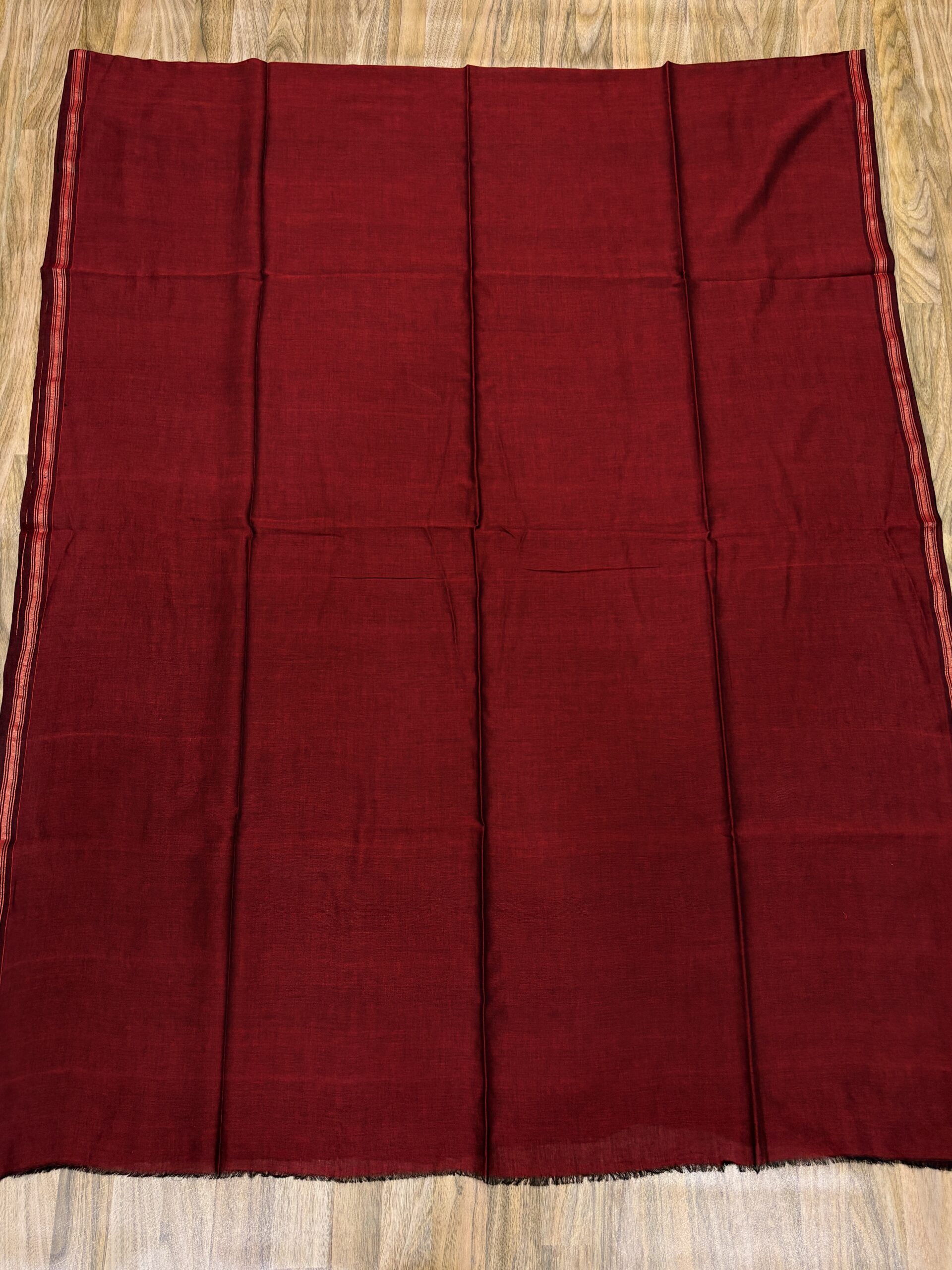 Maroon Premuium Mulmul Cotton Bird Jamdani Coord Suit Set - Image 4