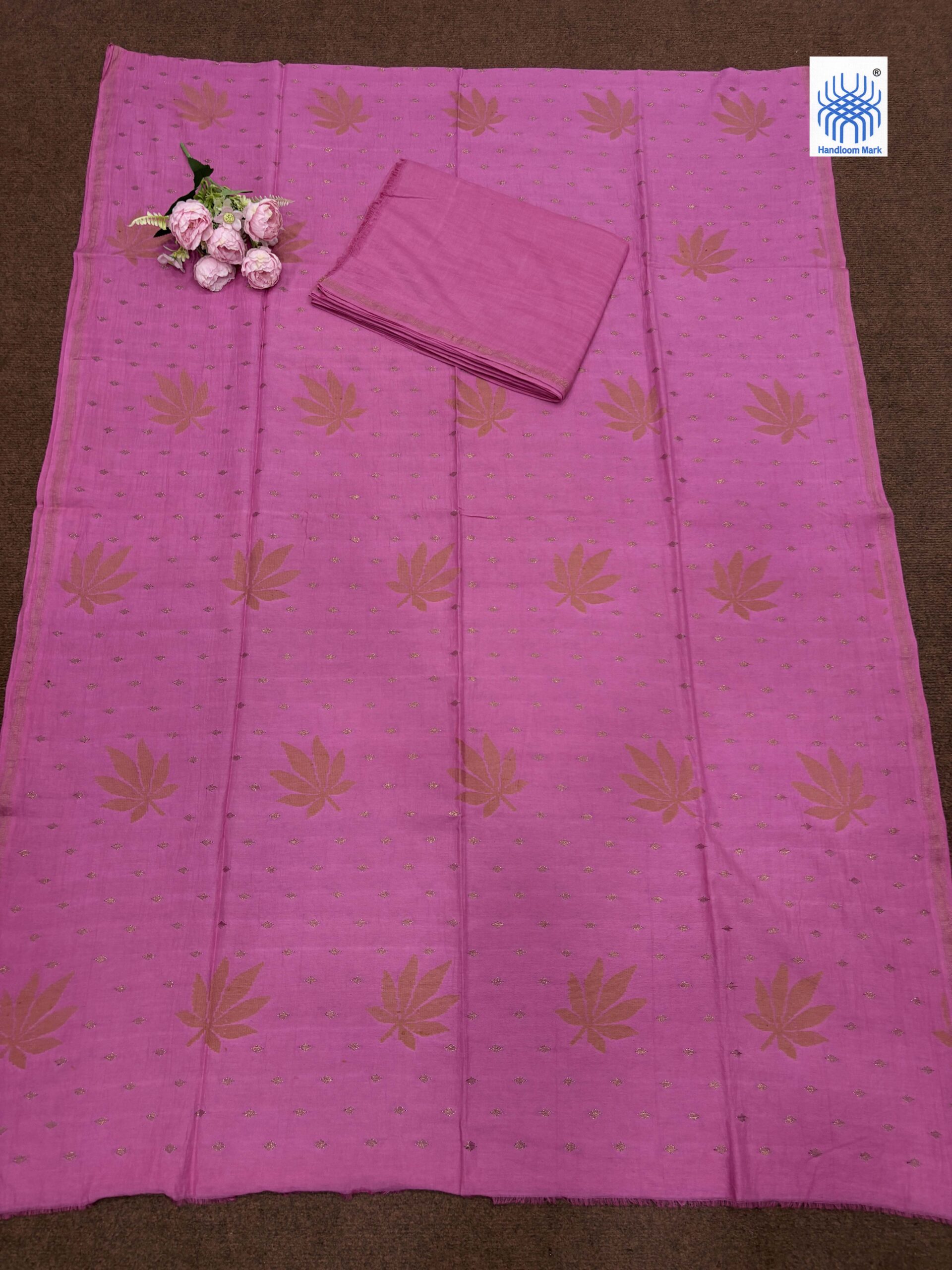 Pink Khadi Jamdani Coord Suit Set - Image 2