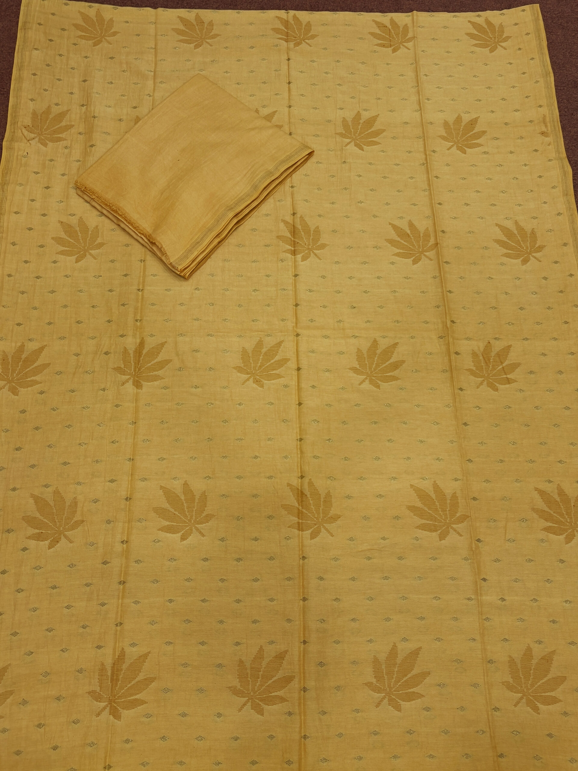 Luxor Gold Khadi Jamdani Coord Suit Set - Image 2