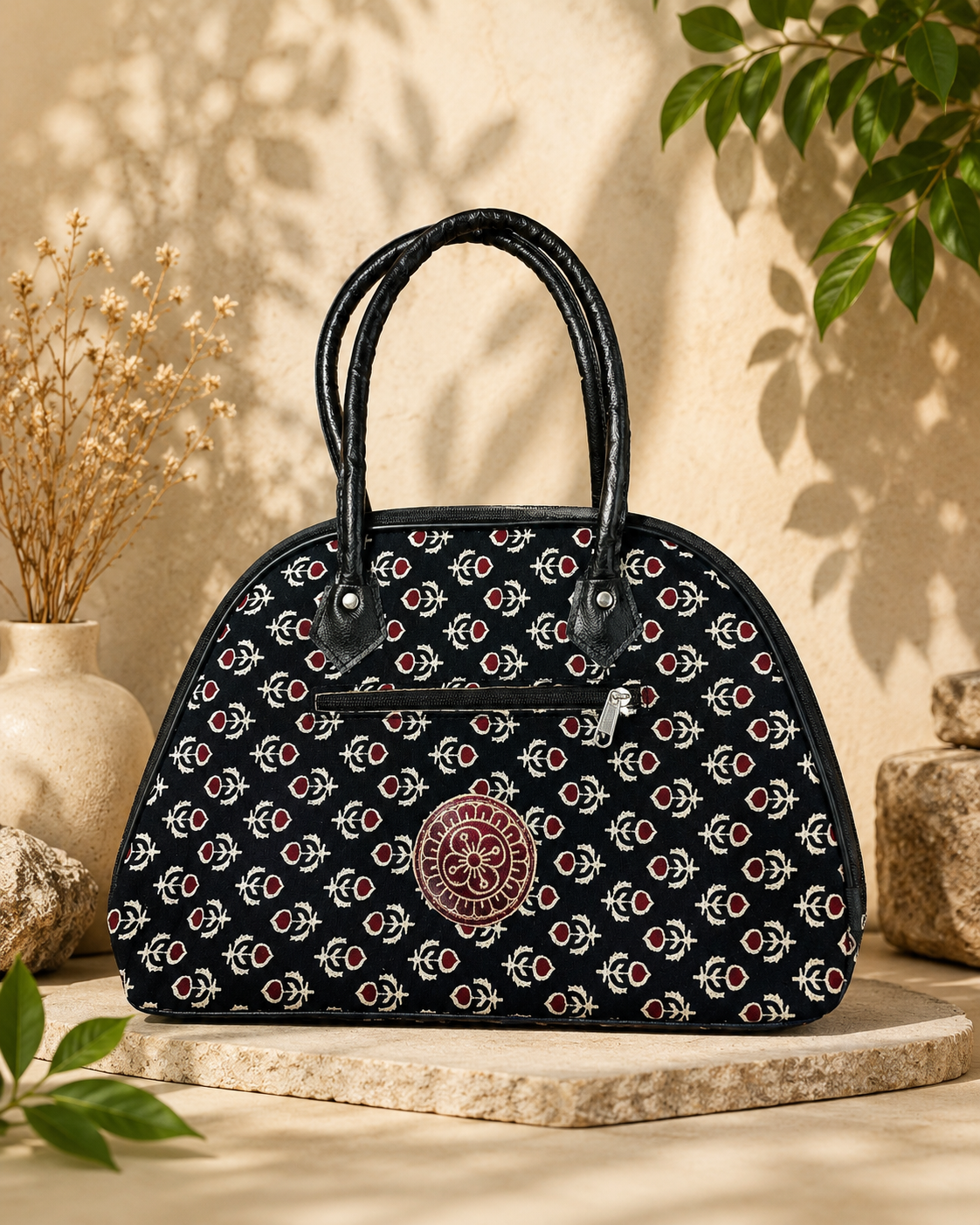 Cotton Kalamkari Printed Clutch Bag