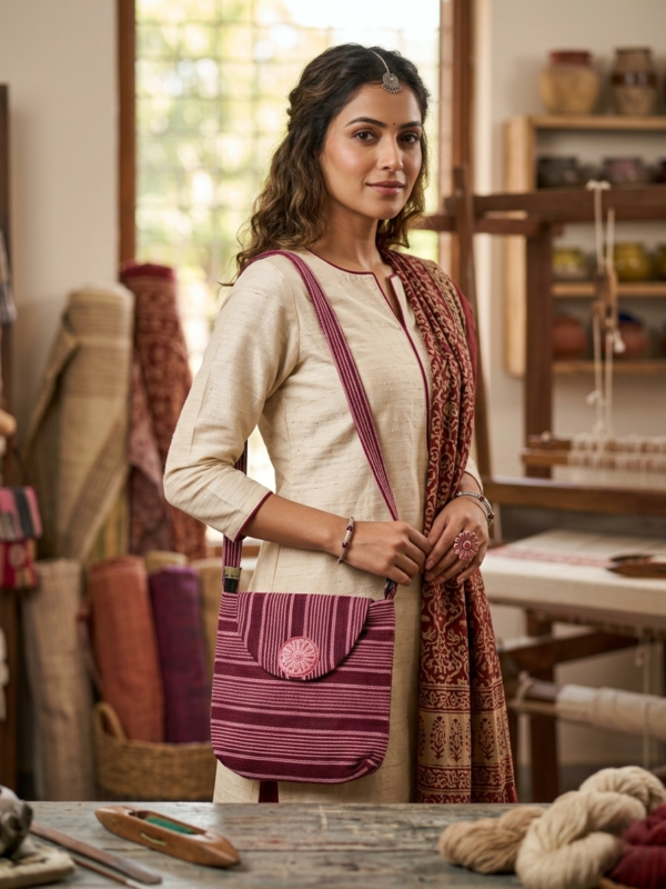 Cotton Crossbody Sling Bag for Women and Girls multicolour