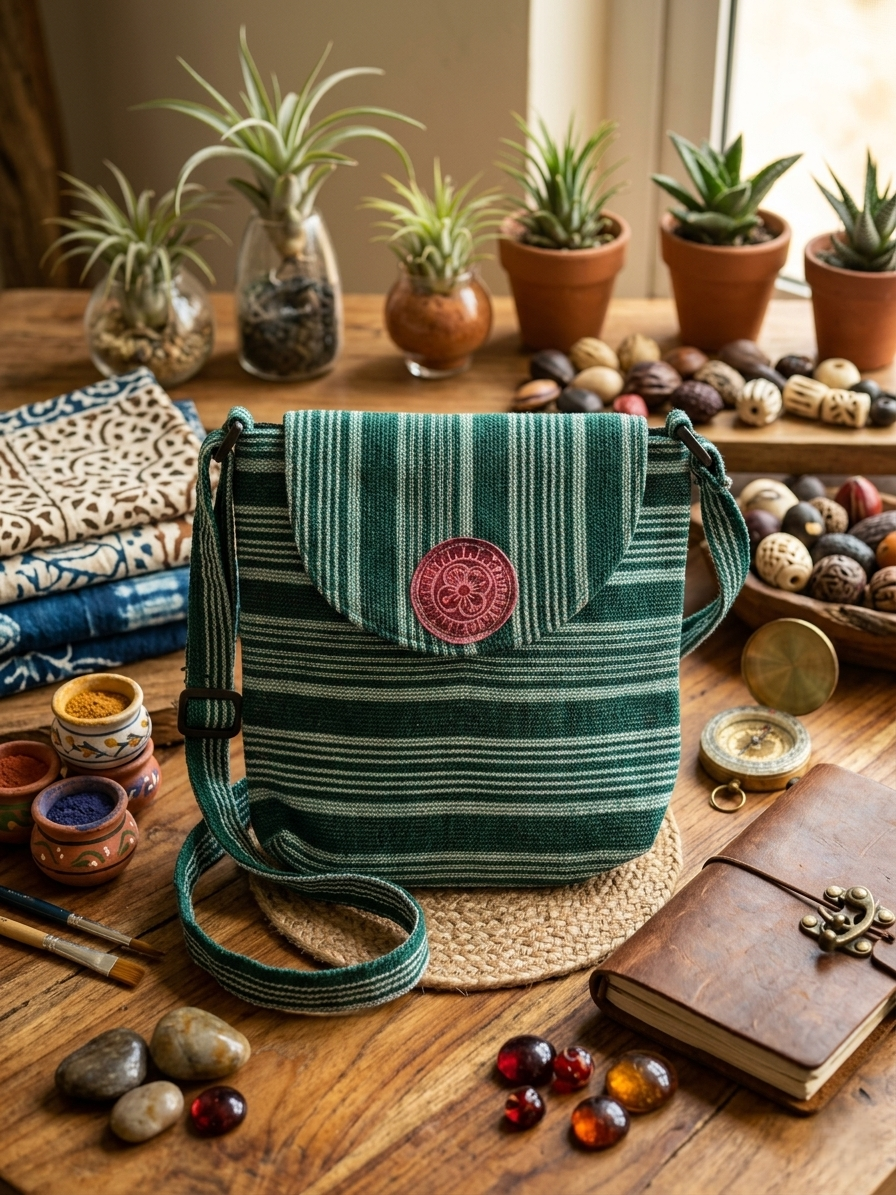 Cotton Crossbody Sling Bag for Women and Girls multicolour - Image 2