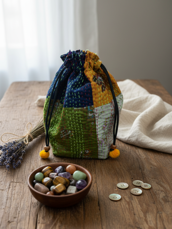 Kantha Stitch Batua Bag