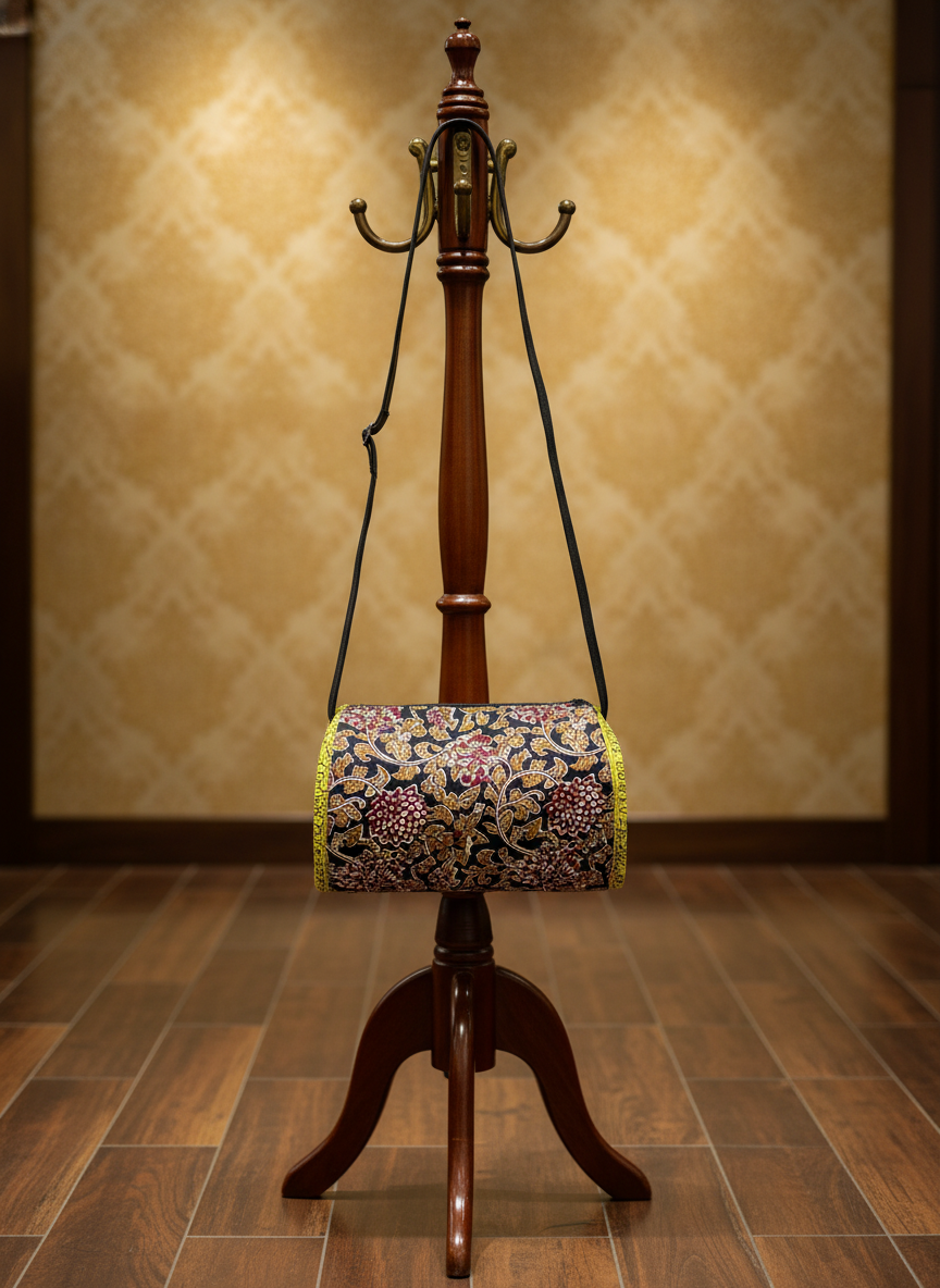 Cotton Kalamkari Printed Crossbody Sling Fold Bag for Women and Girls Multicolour - Image 2