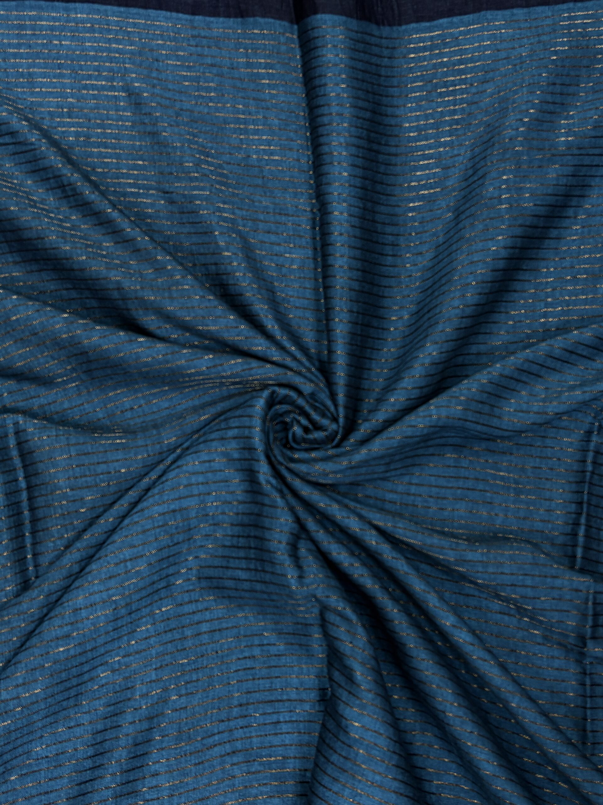 Black Floral Mina Buta Organic Linen Jamdani Saree - Image 7