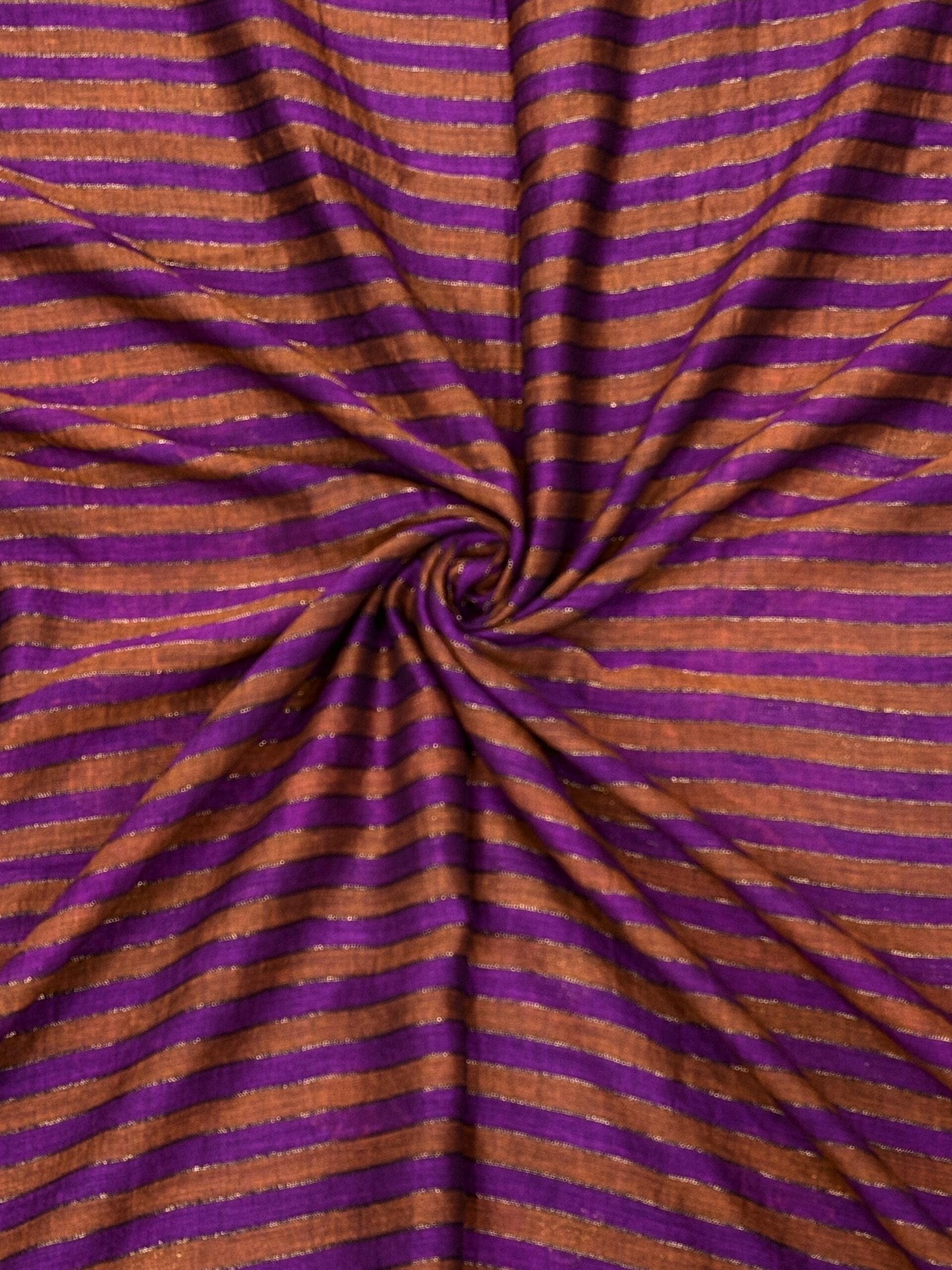 Purple Handloom Premium Cotton Jamdani Saree - Image 7
