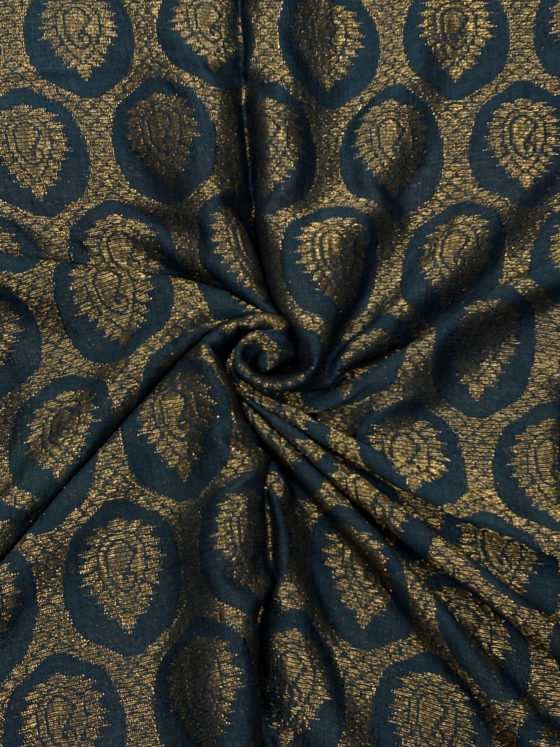 Ramagreen Paisley Buta Organic Linen Jamdani Saree with Designer Blouse Piece - Image 7