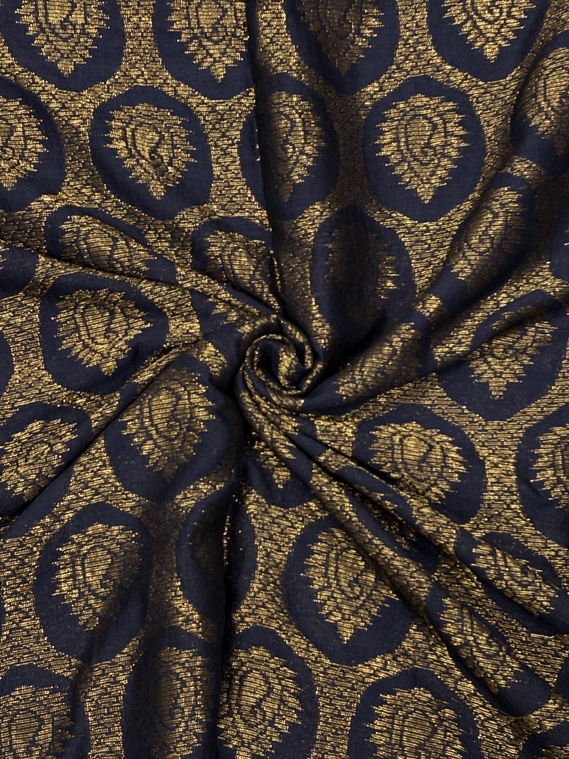 Black Paisley Buta Organic Linen Jamdani Saree with Designer Blouse Piece - Image 7